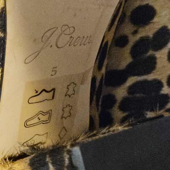 J.Crew $248 Sadie Leather/Calf Hair Ankle Boots in Leopard K0043 - Picture 9 of 9